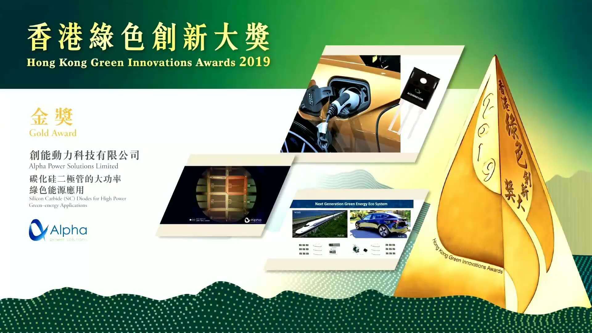 Hong Kong Green Innovations Awards - Gold Award 2019